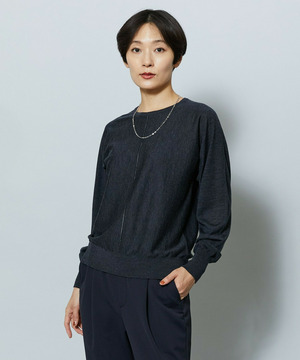 【MOGA】【Lサイズ】EMPIREドルマンスリーブクルーネックニット 詳細画像 チャコールグレー 2