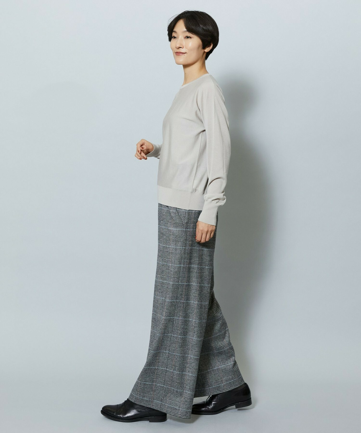 【MOGA】【Lサイズ】EMPIREドルマンスリーブクルーネックニット 詳細画像 チャコールグレー 13