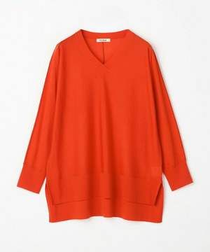 【MOGA】【Lサイズ】EMPIREドルマンスリーブVネックニット 詳細画像 オレンジ 1