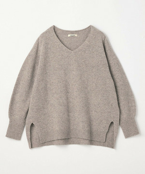 【MOGA】【Lサイズ】クーマラムカシミヤＶネックニット 詳細画像 ブラウン系その他 1