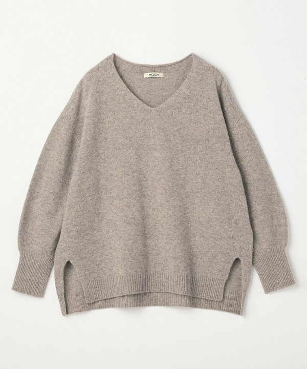 【MOGA】【Lサイズ】クーマラムカシミヤＶネックニット