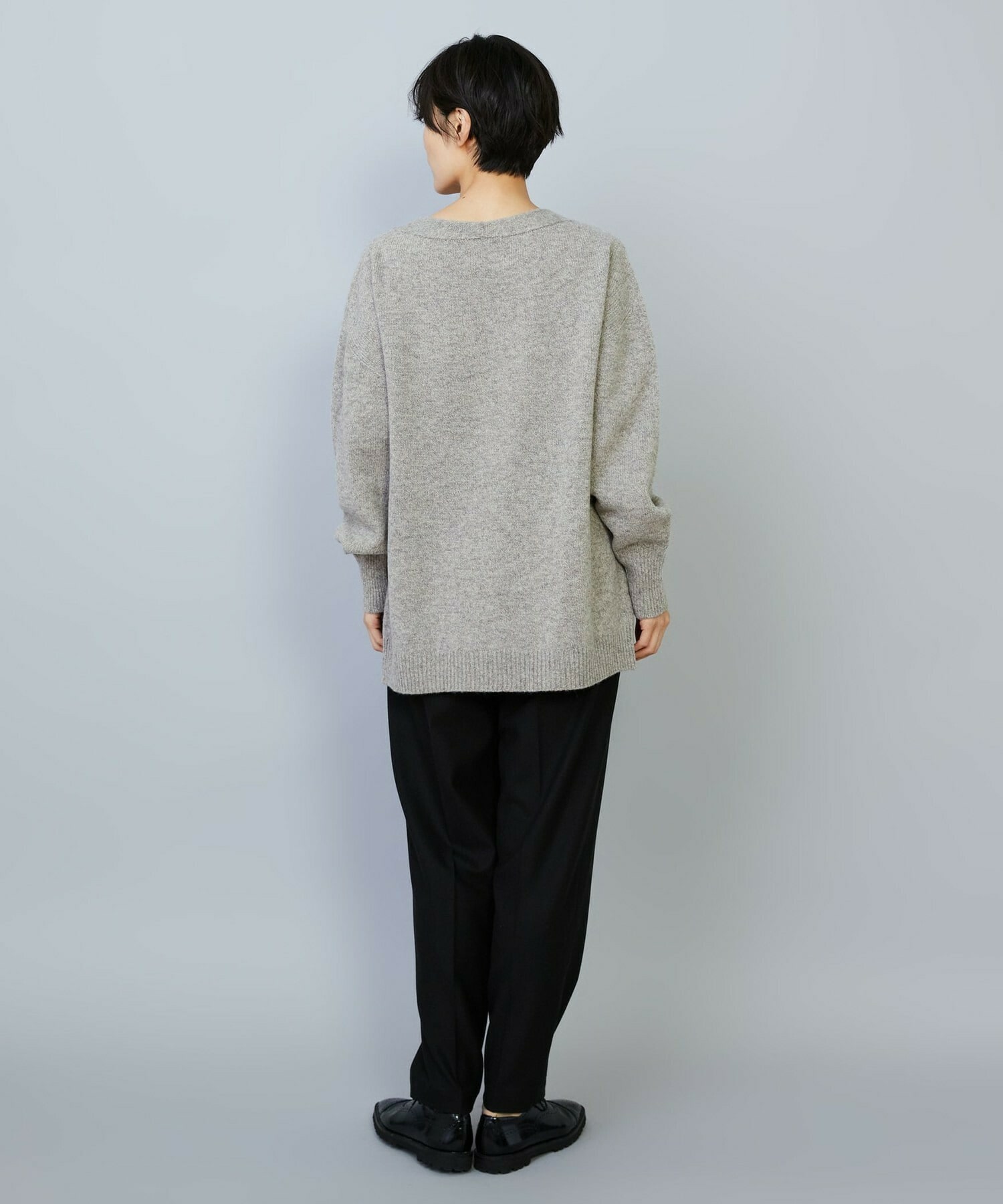 【MOGA】【Lサイズ】クーマラムカシミヤＶネックニット 詳細画像 ブラウン系その他 16