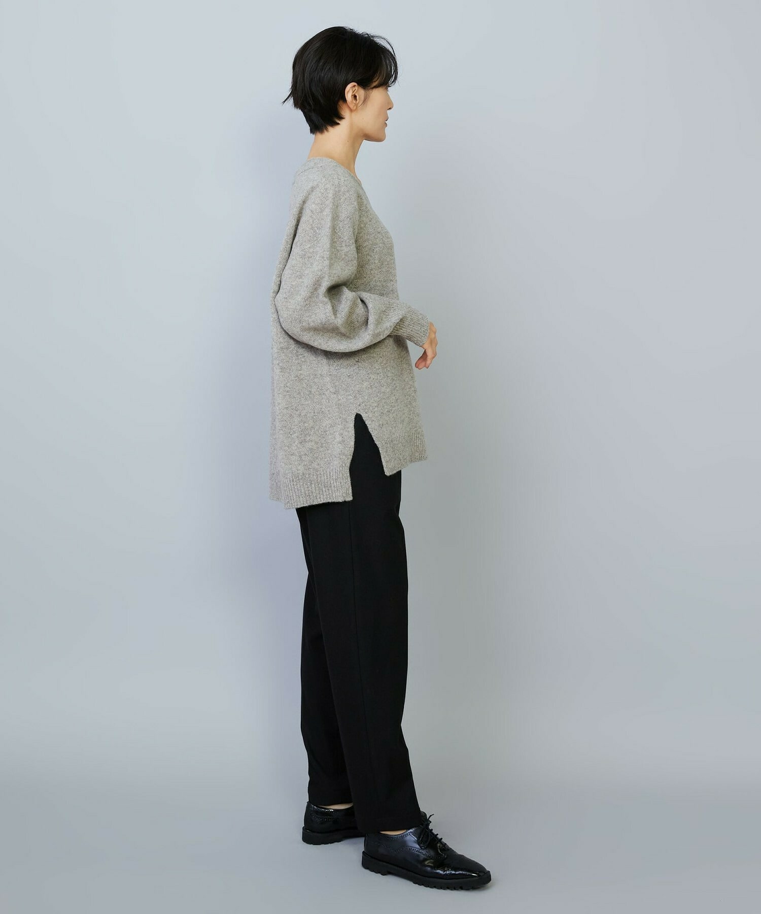 【MOGA】【Lサイズ】クーマラムカシミヤＶネックニット 詳細画像 ブラウン系その他 18