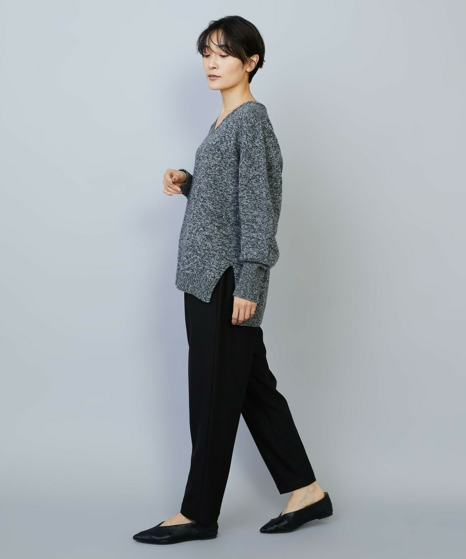 【MOGA】【Lサイズ】クーマラムカシミヤＶネックニット 詳細画像 ブラウン系その他 4