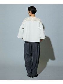 【MOGA】【Lサイズ】スタイリスト戸野塚かおるコラボ ソフトダンボールレースコンビトップス 詳細画像 アイボリー 20