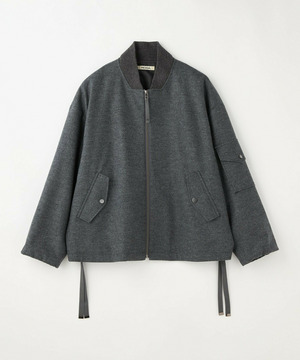 【MOGA】【Lサイズ】スタイリスト戸野塚かおるコラボ ハードミルド天竺ブルゾン 詳細画像 チャコールグレー 1