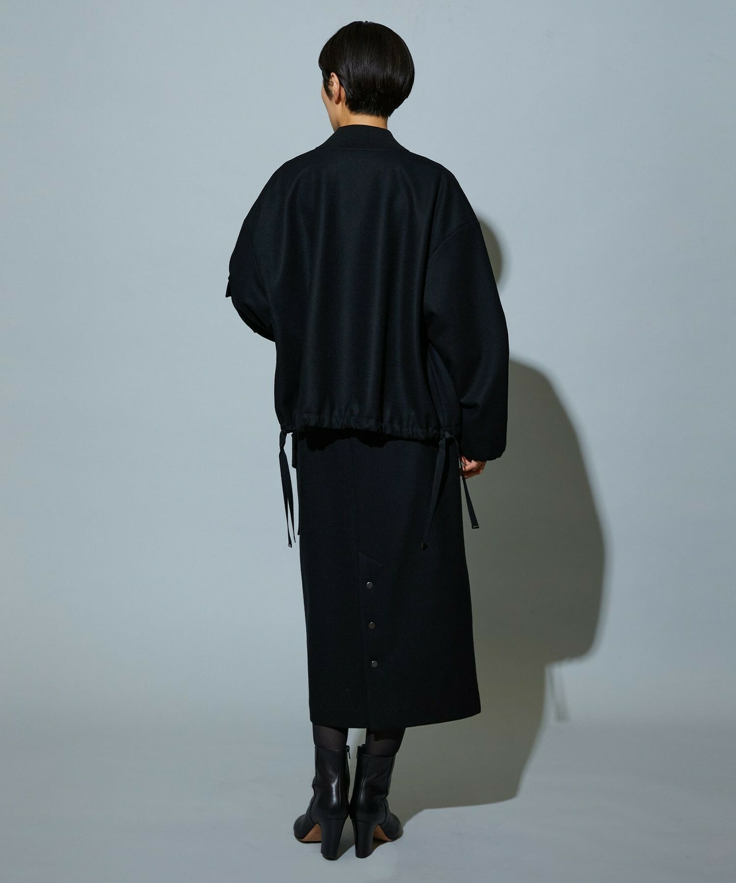 【MOGA】【Lサイズ】スタイリスト戸野塚かおるコラボ ハードミルド天竺ブルゾン 詳細画像 チャコールグレー 10