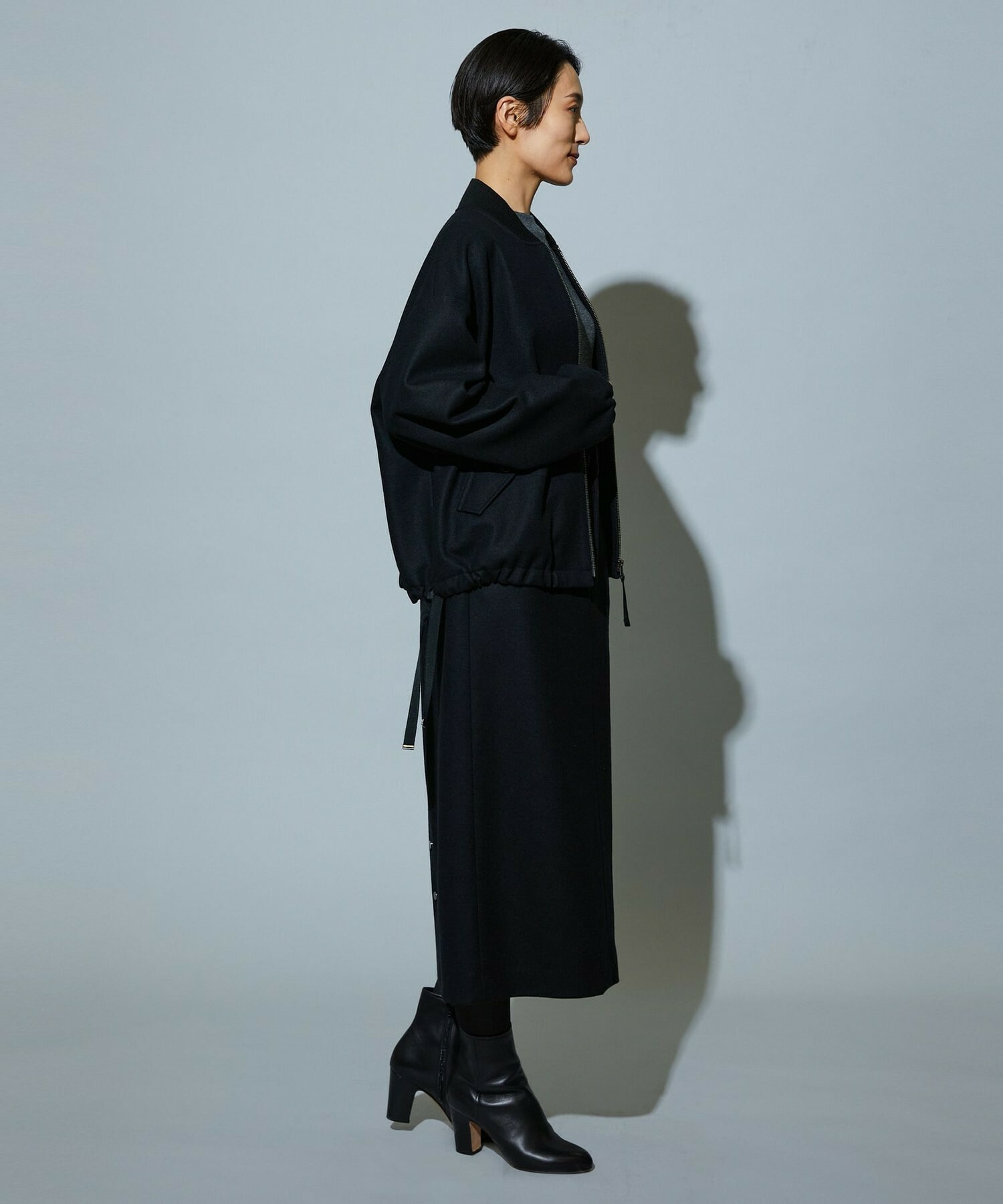 【MOGA】【Lサイズ】スタイリスト戸野塚かおるコラボ ハードミルド天竺ブルゾン 詳細画像 チャコールグレー 11