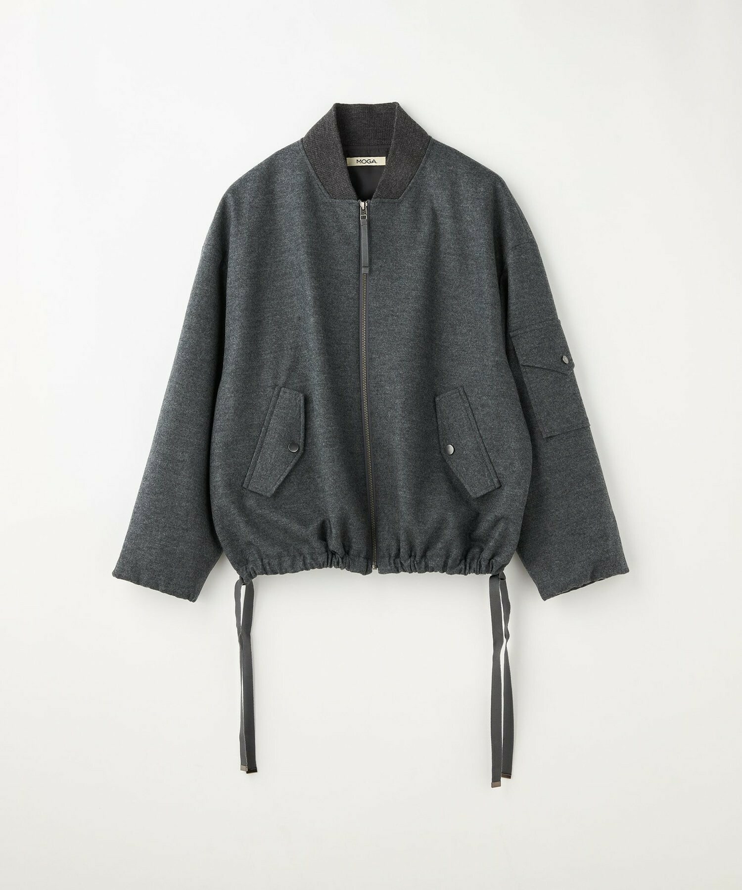 【MOGA】【Lサイズ】スタイリスト戸野塚かおるコラボ ハードミルド天竺ブルゾン 詳細画像 チャコールグレー 29