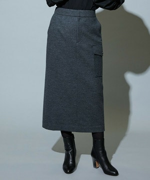 【MOGA】【Lサイズ】スタイリスト戸野塚かおるコラボ ハードミルド天竺カーゴスカート 詳細画像 チャコールグレー 2