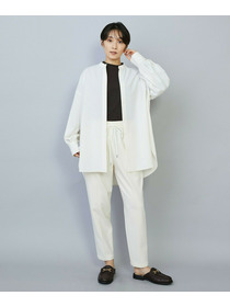 【MOGA】トロストレッチバンドカラーブラウス 詳細画像 ネイビー 1