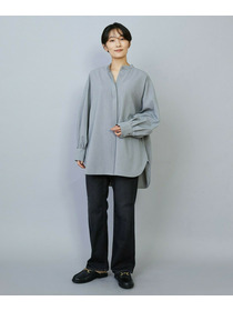 【MOGA】トロストレッチバンドカラーブラウス 詳細画像 ネイビー 14