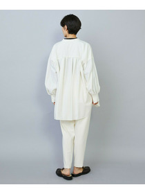 【MOGA】トロストレッチバンドカラーブラウス 詳細画像 ネイビー 5