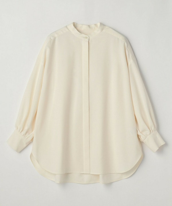 トロストレッチバンドカラーブラウス 詳細画像 オフホワイト 2