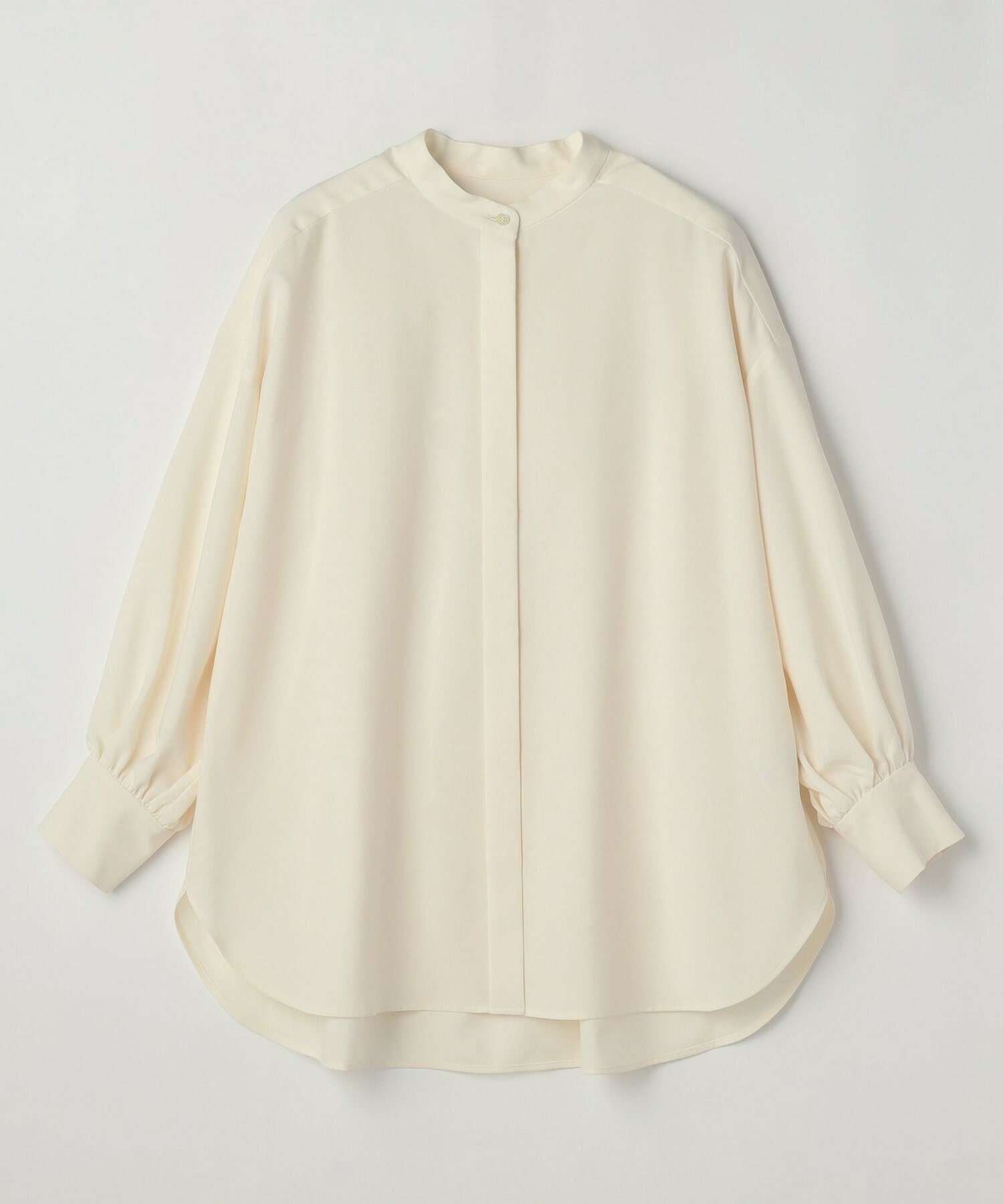 【MOGA】トロストレッチバンドカラーブラウス 詳細画像 オフホワイト 2