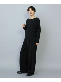 【MOGA】トリアセカルゼVネックトップス 詳細画像 ブラック 2