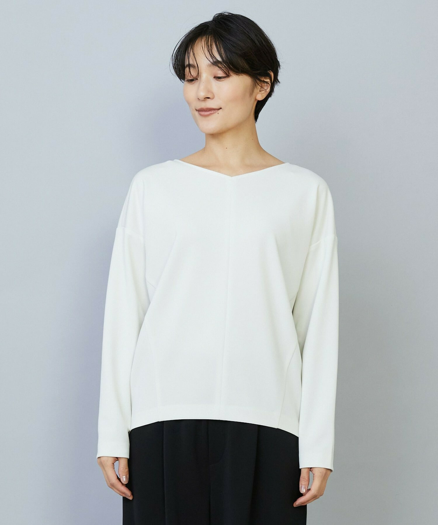 【MOGA】トリアセカルゼVネックトップス 詳細画像 ブラック 20