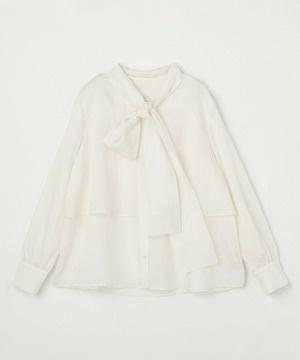 【MOGA】シアーシルクフレアブラウス 詳細画像 オフホワイト 1