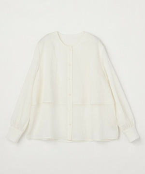 【MOGA】シアーシルクフレアブラウス 詳細画像 オフホワイト 2