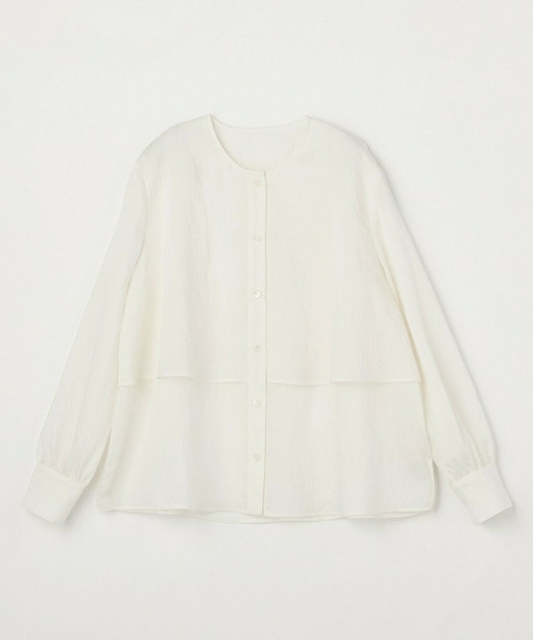 シアーシルクフレアブラウス 詳細画像 オフホワイト 2