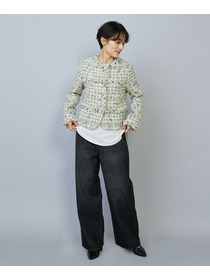 【MOGA】ファンシーヤーンツイードショートジャケット 詳細画像 ブラック 19