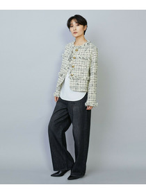 【MOGA】ファンシーヤーンツイードショートジャケット 詳細画像 ブラック 22