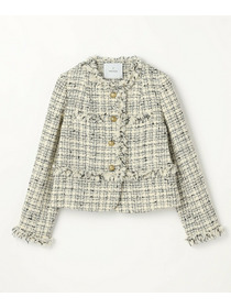 【MOGA】ファンシーヤーンツイードショートジャケット 詳細画像 ブラック 23