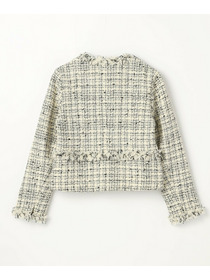 【MOGA】ファンシーヤーンツイードショートジャケット 詳細画像 ブラック 24