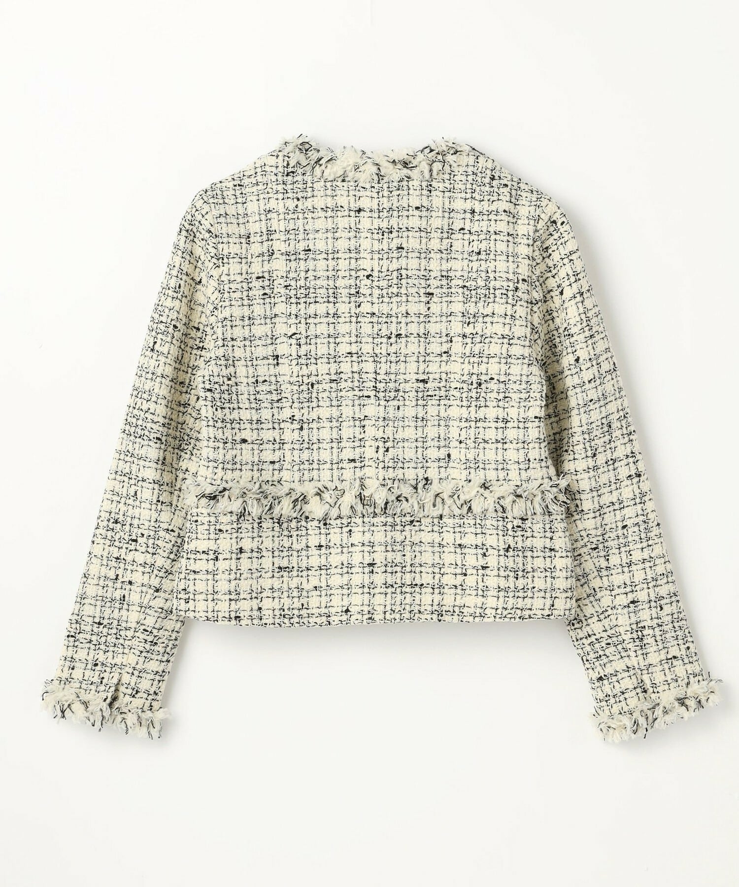 【MOGA】ファンシーヤーンツイードショートジャケット 詳細画像 ブラック 24