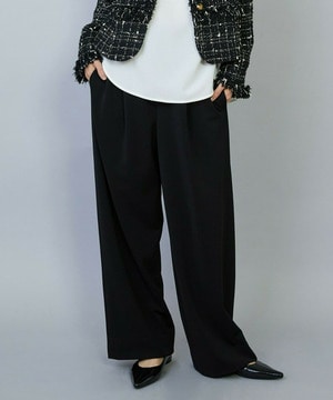 【MOGA】トリアセカルゼセミワイドパンツ 詳細画像 ブラック 1