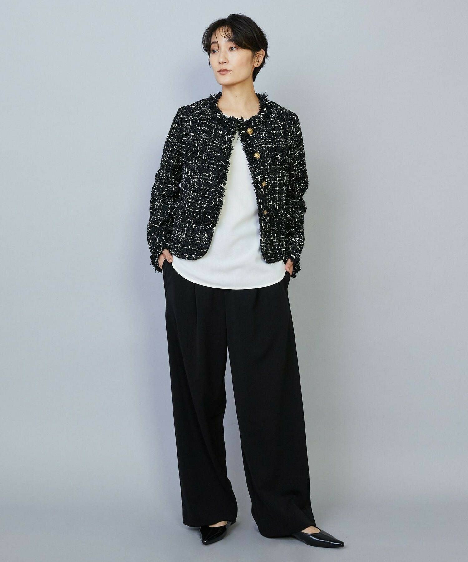 【MOGA】トリアセカルゼセミワイドパンツ 詳細画像 ダークネイビー 10