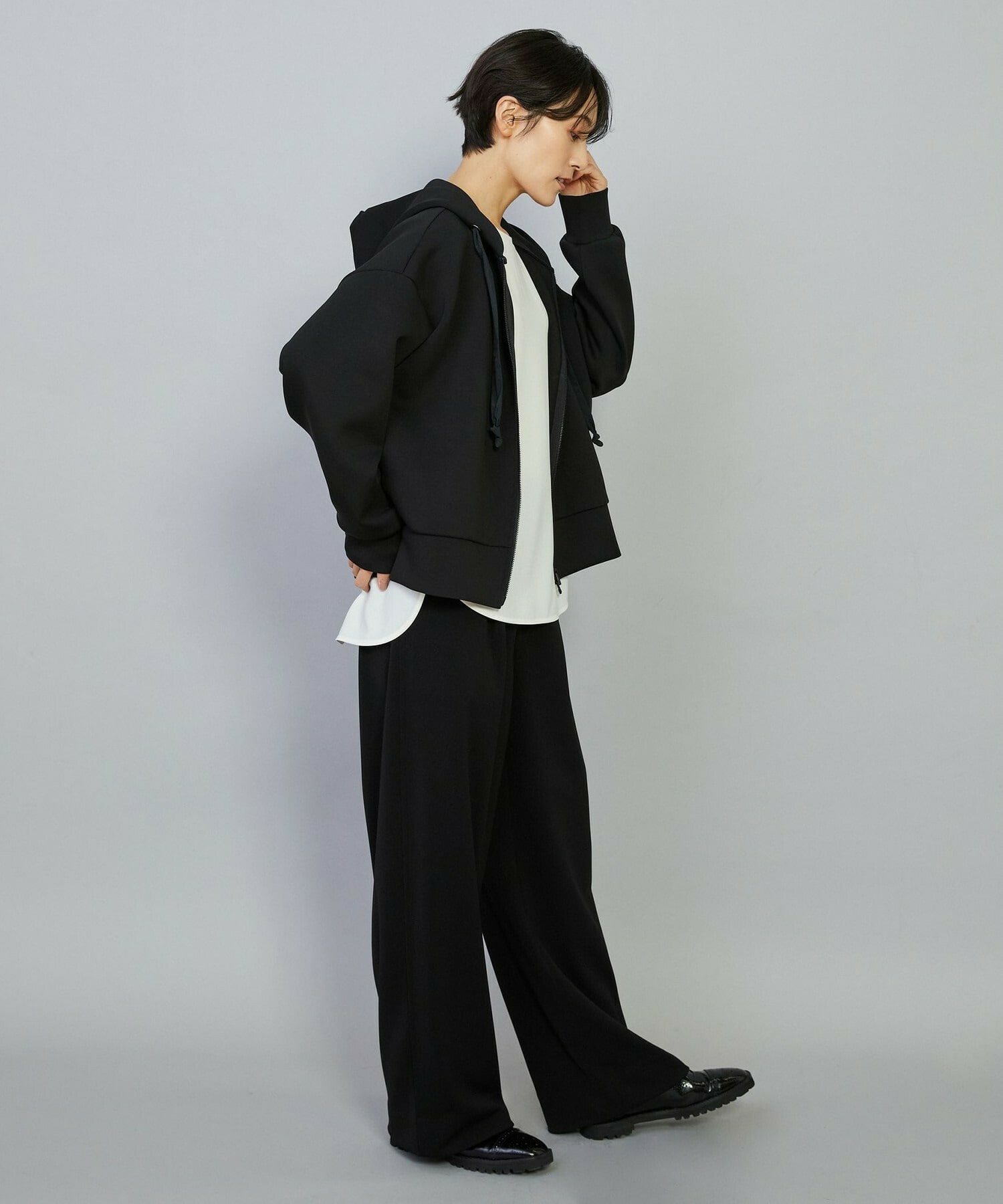 【MOGA】トリアセカルゼセミワイドパンツ 詳細画像 ダークネイビー 18