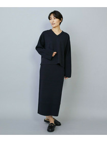 【MOGA】コームドコットンニットスカート 詳細画像 ネイビー 2