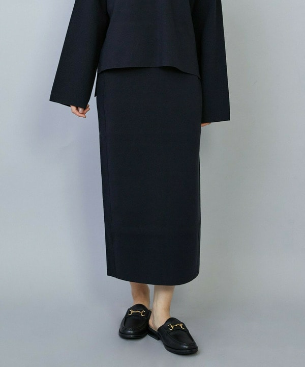 コームドコットンニットスカート 詳細画像 ネイビー 1