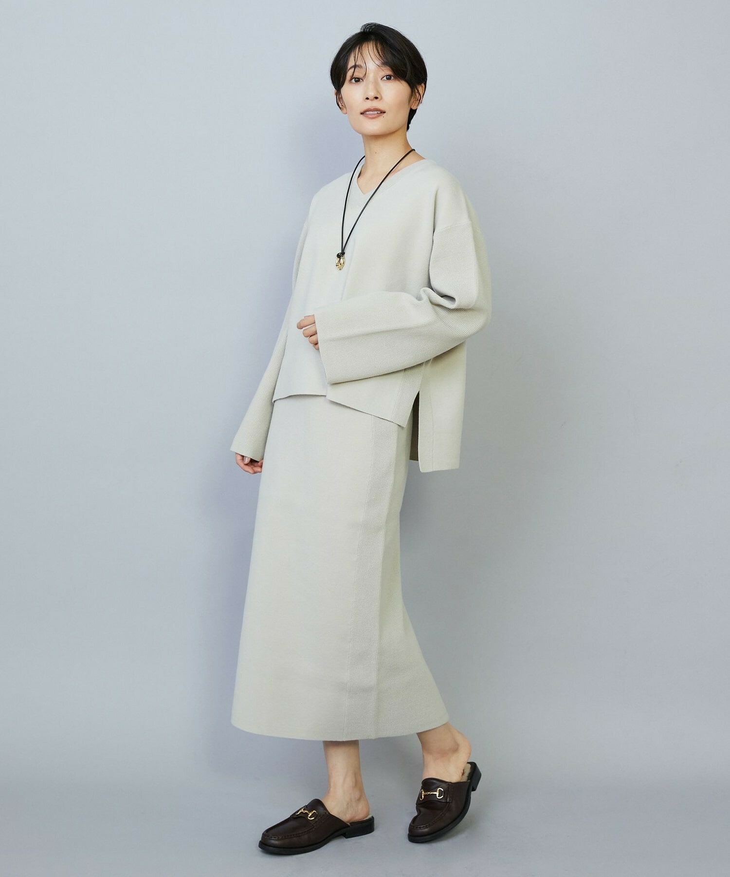 【MOGA】コームドコットンニットスカート 詳細画像 ネイビー 13