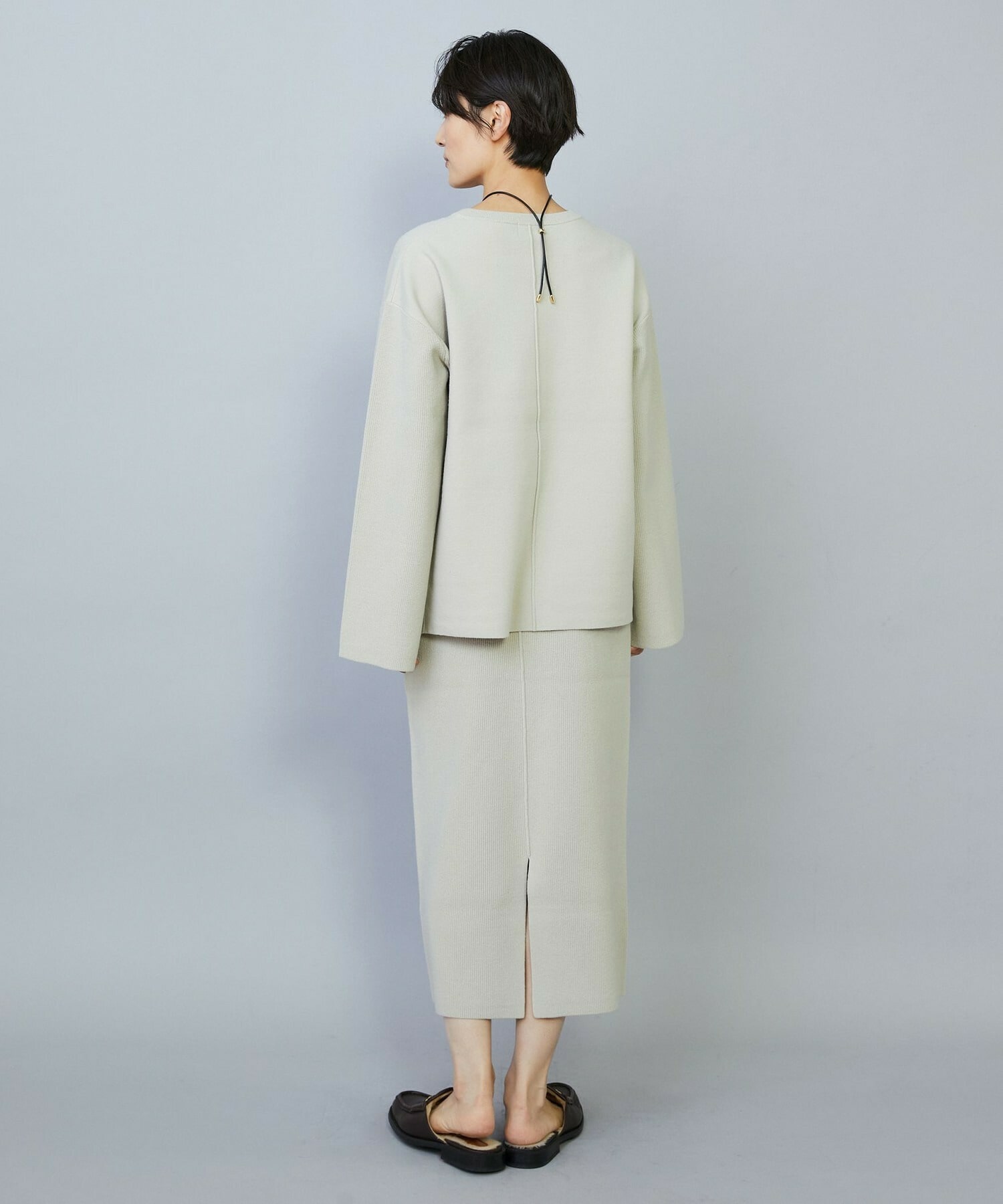 【MOGA】コームドコットンニットスカート 詳細画像 ネイビー 15