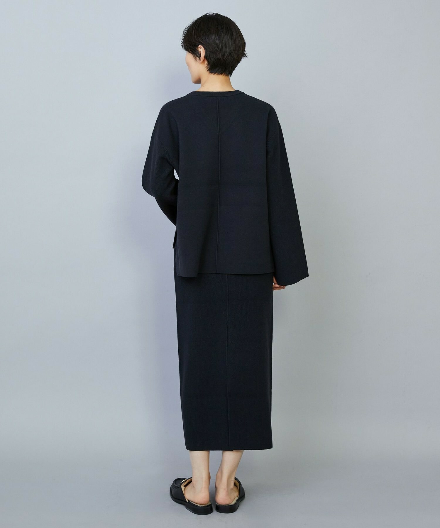 【MOGA】コームドコットンニットスカート 詳細画像 ネイビー 6