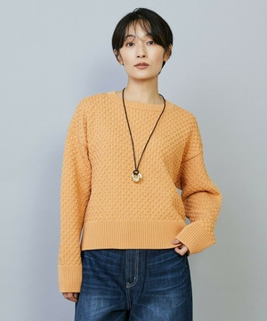 【MOGA】ヴィッテルスリムクルーネックショートニット 詳細画像 オレンジ 1
