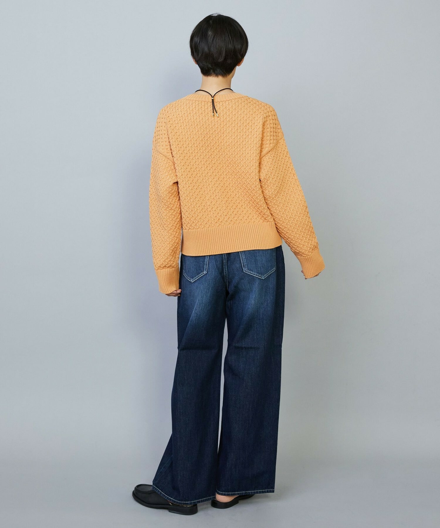 【MOGA】ヴィッテルスリムクルーネックショートニット 詳細画像 オレンジ 17