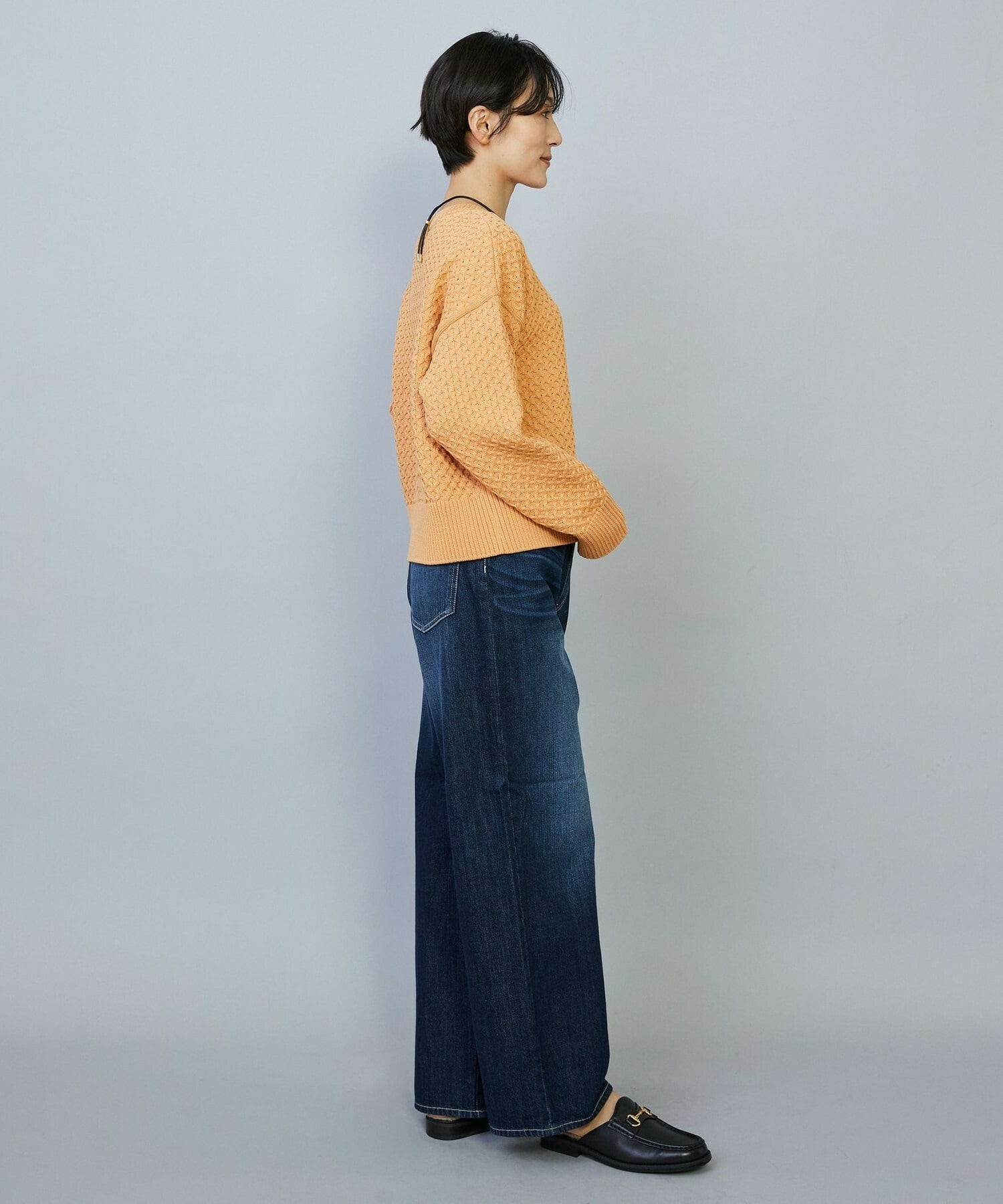 【MOGA】ヴィッテルスリムクルーネックショートニット 詳細画像 オレンジ 18