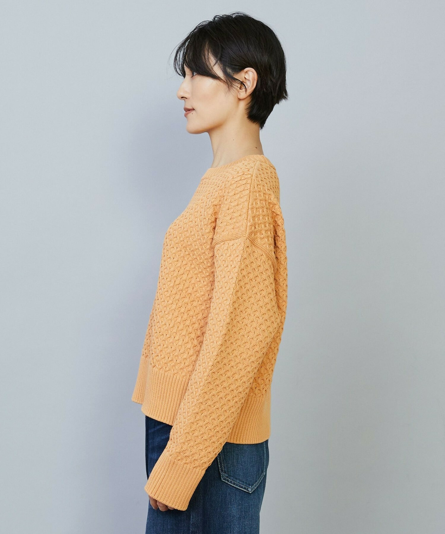 【MOGA】ヴィッテルスリムクルーネックショートニット 詳細画像 オレンジ 21