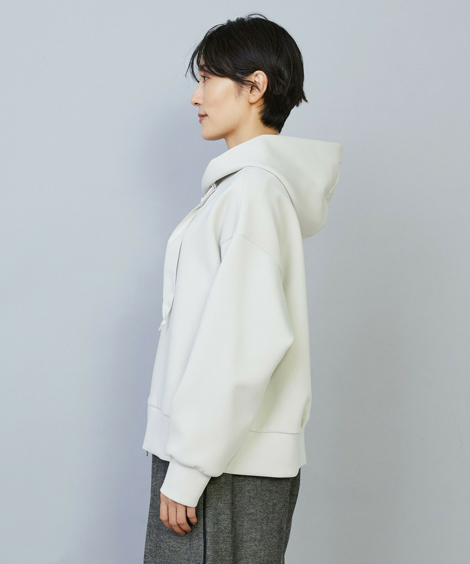 【MOGA】スムースダンボールフードジップパーカー 詳細画像 ライトグレー 20