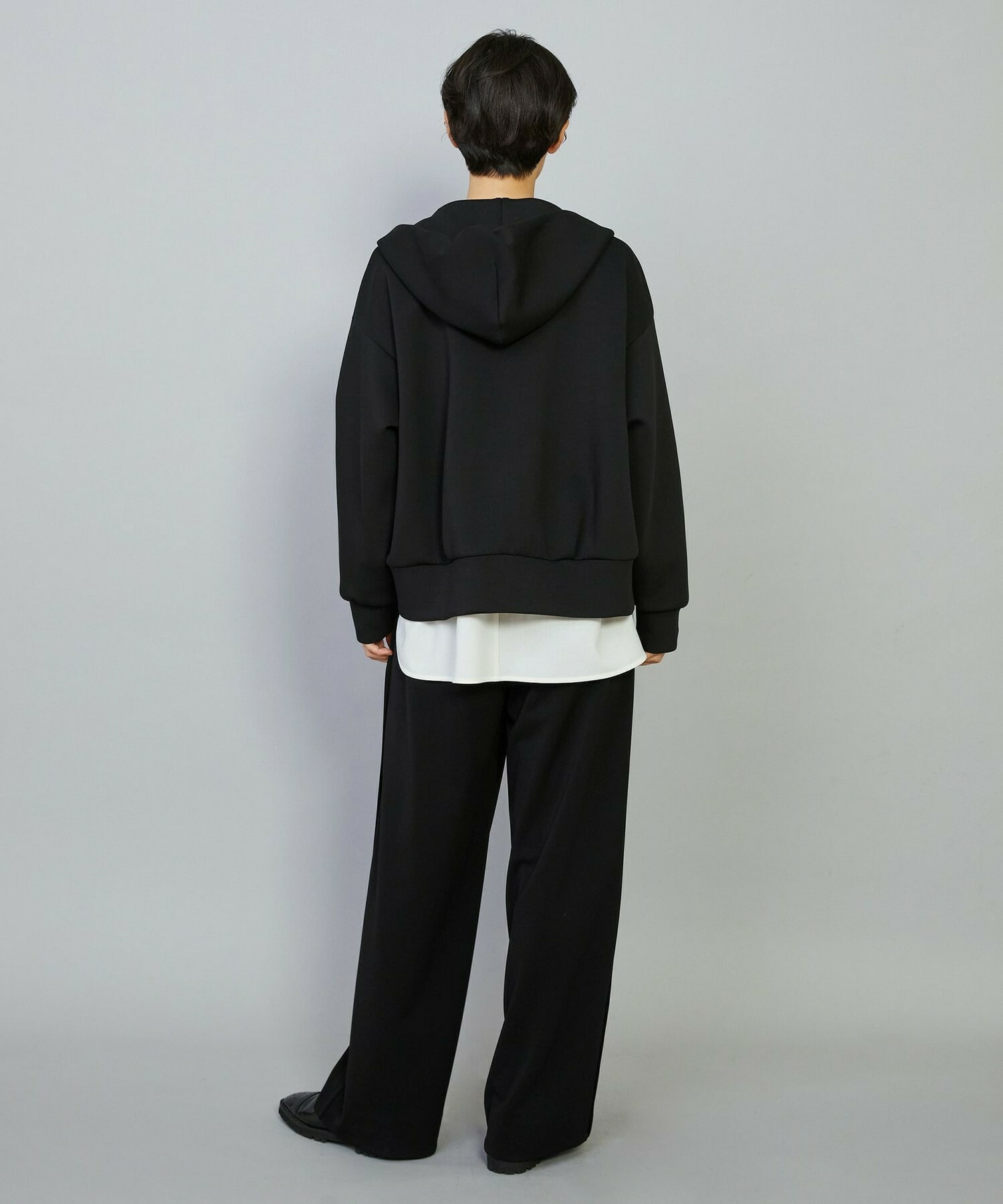 【MOGA】スムースダンボールフードジップパーカー 詳細画像 ライトグレー 7