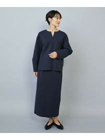 【MOGA】トリアセダブルニットIラインスカート 詳細画像 ネイビー 11