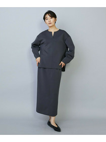 【MOGA】トリアセダブルニットIラインスカート 詳細画像 ネイビー 12