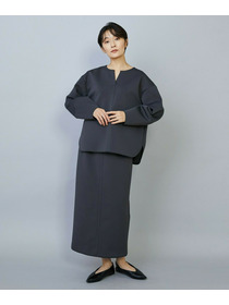 【MOGA】トリアセダブルニットIラインスカート 詳細画像 ネイビー 19