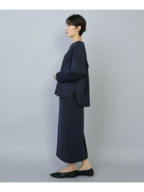 【MOGA】トリアセダブルニットIラインスカート 詳細画像 ネイビー 5