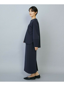 【MOGA】トリアセダブルニットIラインスカート 詳細画像 ネイビー 6