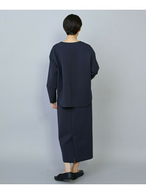 【MOGA】トリアセダブルニットIラインスカート 詳細画像 ネイビー 7