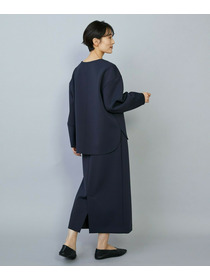 【MOGA】トリアセダブルニットIラインスカート 詳細画像 ネイビー 8